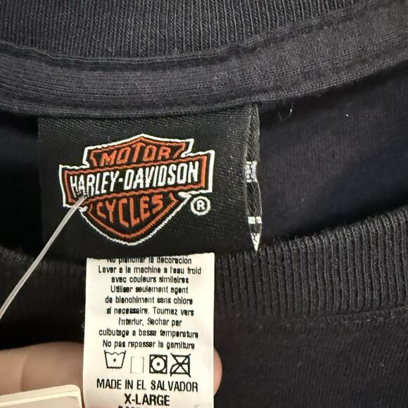 Harley Davidson Women’s‎ T-shirt XL Black Gold Crew Neck Fitted NWT - Picture 5 of 8